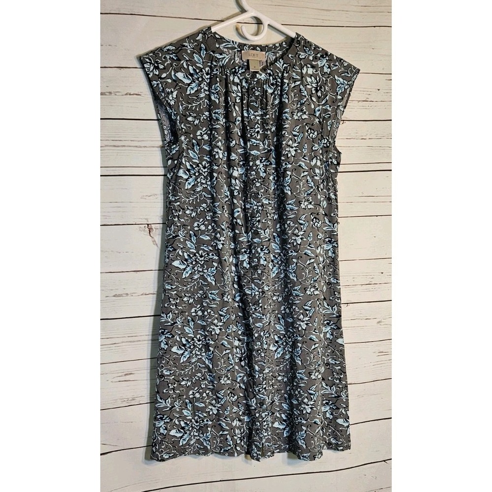 Loft Floral Sleeveless DRESS, MEDIUM
